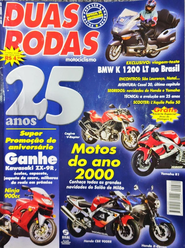 Revista Duas Rodas Nº 289 Bmw K 1200 / Cbr 900 / Yamaha R1