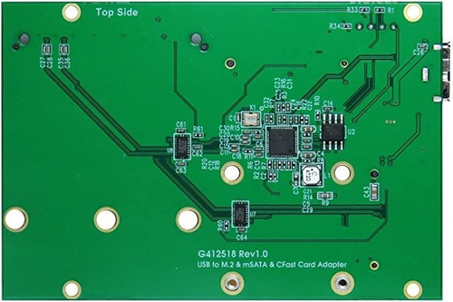 Imagen 3 de 7 de Usb 3.1 micro B A M.2, Msata, Cfast Adaptador De Tarjeta