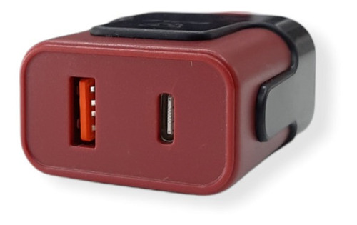 Imagen 2 de 4 de Cargador Rapido De Pared Time 3.1a Salida Tipo C + Usb Comun