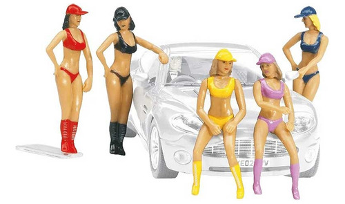 Autorama - Carrera - Set C/5 Bonecas Pit Babes