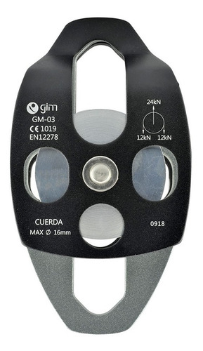 Polea Doble Aluminio 24kn 16mm Gim-03