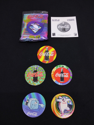 Tazos Coca Cola 5-pack Sobre Abierto Retro 1995 Original #1 (Usado)