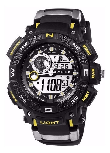 Reloj Militar S-shock Luz Sumergible Rojo, Azul O Amarillo