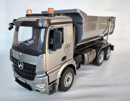 Caminhão basculante de controle remoto Mercedes Benz Arocs. A sua diversão  com emoção incrível