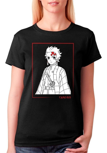 Imagen 2 de 4 de Polera Estampada Con Diseño Demon Slayer Tanjiro 6