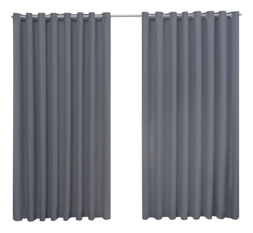 Cortina Corta Sol Blecaut Blekaut Blackout Casa 1,90x1,60 Cor Cinza