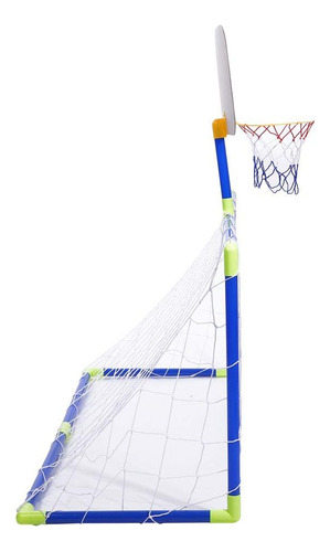 Vgeby1 Juguete Con Marco De Fútbol De Mini Baloncesto, Juego De Combinación De Portería De Fútbol De Tablero De Baloncesto Con Bomba De Bolas Para Niños Juego De Deportes Al Aire Libre En Interiores