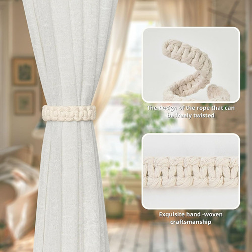4 Cordones De Algodón Para Cortinas Alzapaños Para Cortinas