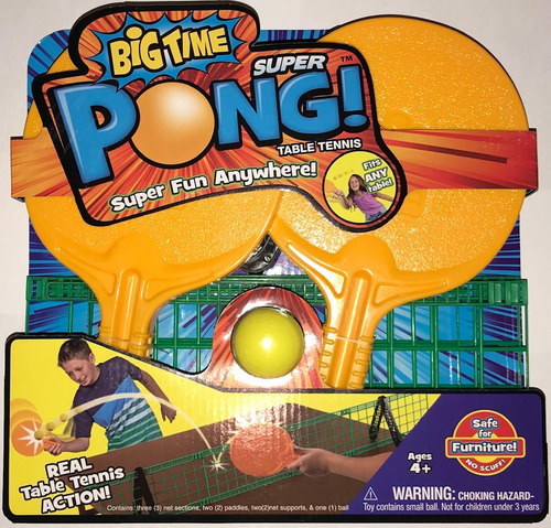 Super Pong Juego Completo Tenis Mesa Portatil Incluye