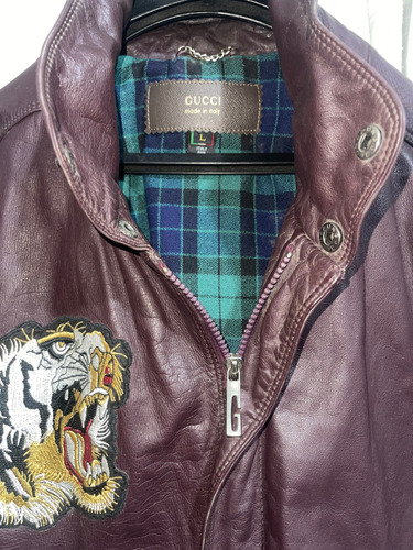 Campera De Cuero Gucci Exclusiva De Colección (Usado)