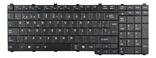 Teclado Toshiba Satellite L350 L355 A500 A505 L500 L505 Negro Español Latinoamérica