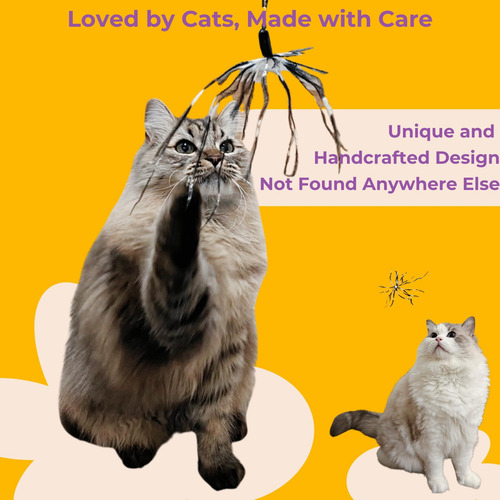 Shimmurr Cat Wand 38 - Juguete De Cuerda De Gato Retráctil C
