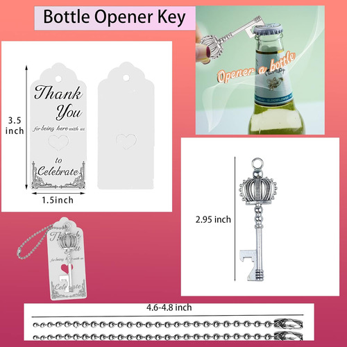 Abridor De Botellas Con Llave, Recuerdos De Boda, 100 Piezas