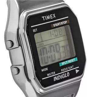 Reloj Timex Classic Digital Plateado Malla Elastizada T78587