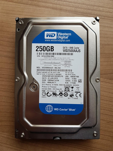 Western Digital 250 Gb Caviar Blue Sata 3 Gb / S 7200 Rpm 8 