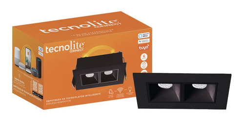Lampara Empotrable Techo Led Inteligente 6w Tecnolite Estructura Negro