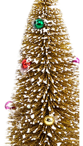Rvore De Natal Artificial De Mesa, Enfeite De Ouro Brilhante
