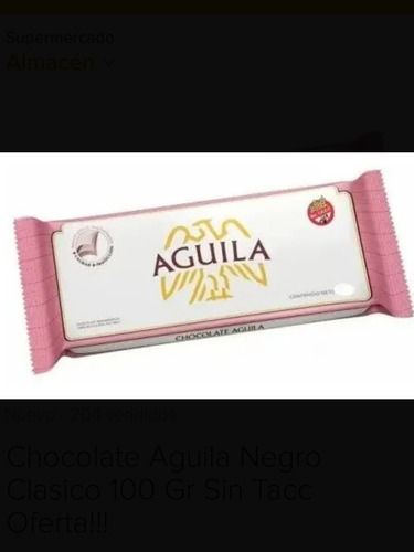 Chocolate Aguila X150 Gs Golosinera Naranjaylimon Floresta