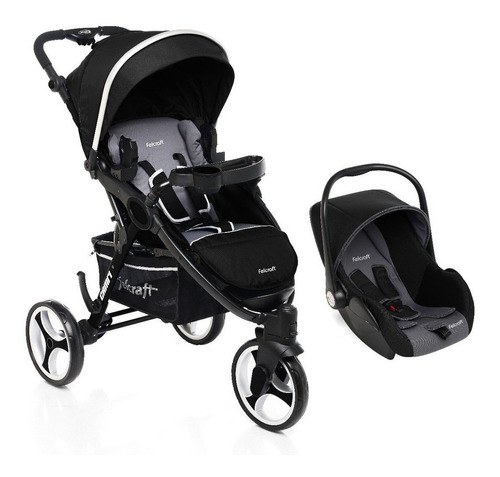 Cochecito de 3 ruedas Felcraft Travel system Camri TS5009 negro