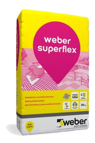 Pegamento Weber Superflex 30kgs Interior Exterior