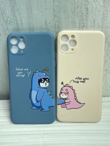 Funda De/para Celular Carcasa Para iPhone Pareja Dinosaurio