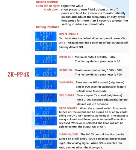 Pwm - Generador De Pulsos Dc 3,3-30v, Zk-pp4k X 3 Unidades