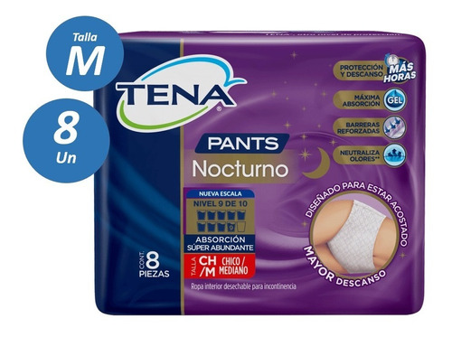 Pañal Para Adulto Tena Pants Nocturno Pack De 2