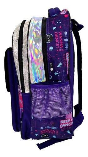 Mochila Espalda 16 Born To Dance Phi Phi Bags Violeta Diseño De La Tela Born To Dance