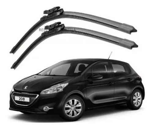 Kit X2 Escobillas Delanteras Goma Flex Peugeot 208 Todos