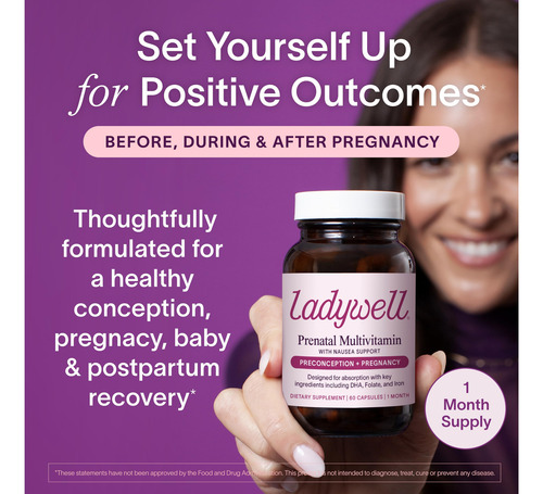 Ladywell Multivitamínico Prenatal 60 Cápsulas