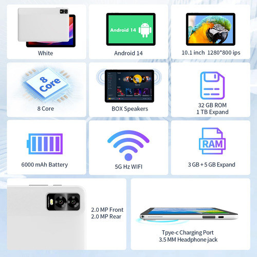 Tablet Pritom Touch 10 Se De 10 Pulgadas Android 14 3 Gb Ram