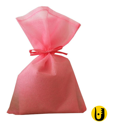 Imagem 1 de 1 de 30 Saquinhos Sacolinhas Tnt 15x23 Rosa Com Fita Cetim Rosa