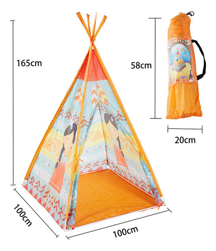Casa De Juegos Plegable Para Niños, Estilo Indio, Carpa Inte
