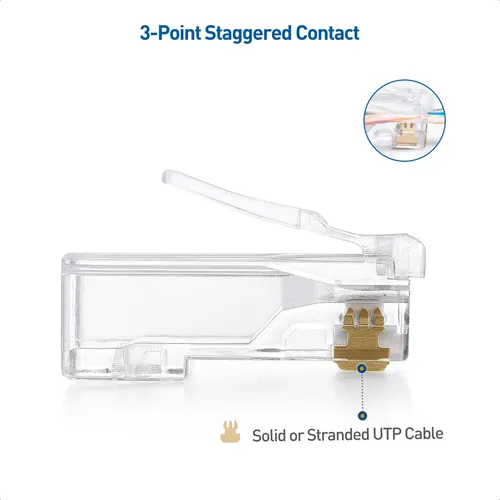 Conectores Rj45 Cable Matters Cat 6 Pass Through, Paquete De