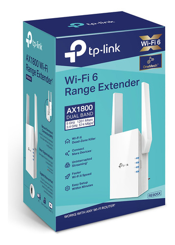 Tp-link Re605x Mesh Wifi 6 Extensor 5 Ghz 2,4 Ghz Ax1800