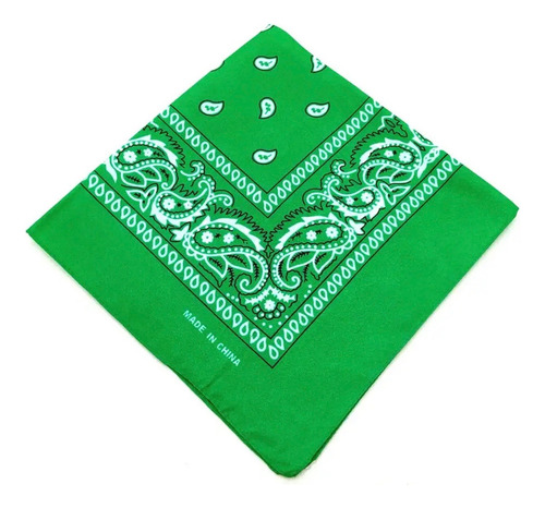 Pañoletas Bandanas 50x50cm Color A Elección 12 Unidades Color Verde
