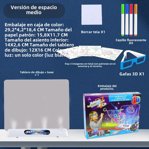 .. Tablero De Dibujo Iluminado En 3d, Modelo Espacial,