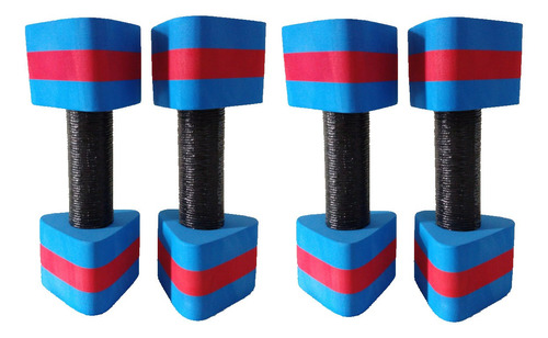 Halteres Hidroginastica Eva 2 A 3kg Kit Com 2 Pares