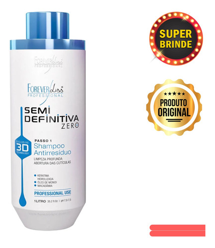 Shampoo Antiresiduo Forever Liss Pré Progressiva 1 Litro