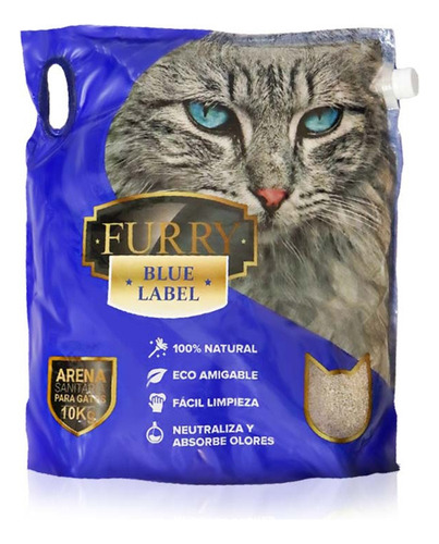 Furry Blue - Arena Aglomerante Super Premium - 10 Kg