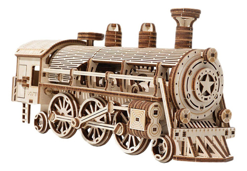 Rompecabezas De Madera 3d, Modelo De Tren De, Juguete De