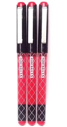 OHTO Fude Ballpoint Pen – 1.5mm Extra Bold Tip, Red Ink – 3 Pack Japan Import – Komainu-Dou Original