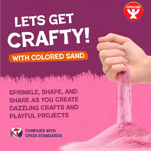 Arena De Juego De Colores Rosa Balde Para Manualidades 450 G