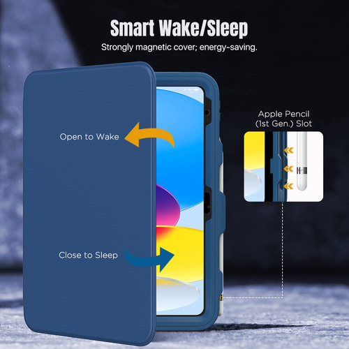 Funda Moko Para Ipad 11 A16 2025 Y 10.9 10ª Generación Azul Marino