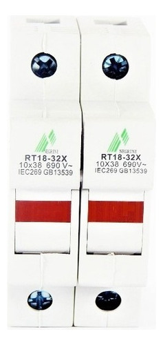 Seccionadora 10x38 Mm 690vca Bipolar Negrini Sem Fusíveis