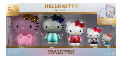 Figuras Anidadas Del 50th Aniversario De Hello Kitty