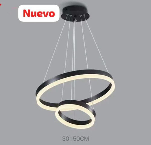 Lampara De Techo Colgante Moderna Aros Dobles Comedor Hall