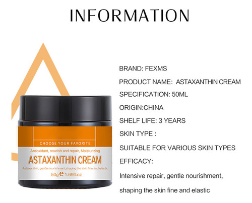 La Crema De Astaxantina M Suaviza La Piel, Crema Facial Y Hu