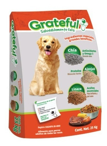 Alimento Para Perro Grateful Adulto 25kg