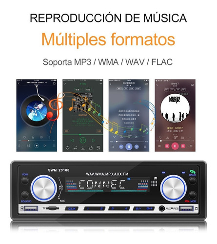 Imagen 2 de 6 de Autoestéreos Reproductor Estéreo Para Auto Mp3+controlremoto